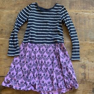 Navy and purple Tea long sleeve dress